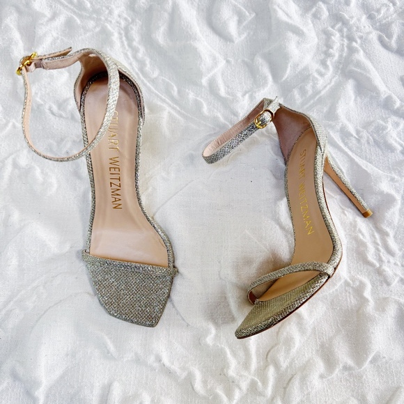Stuart Weitzman Nudistcurve Ankle Strap Sandal Size 7 - Picture 3 of 9